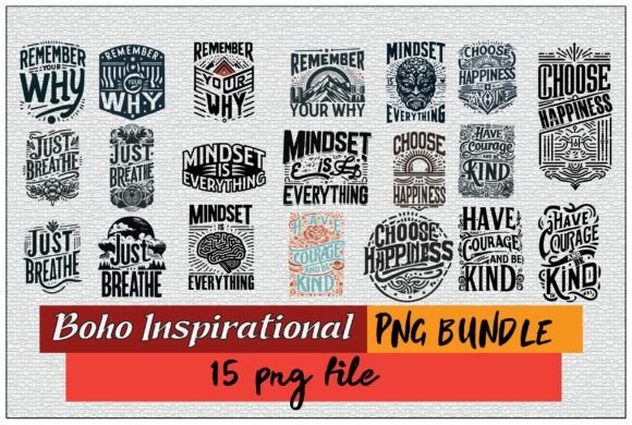 Download Boho Inspirational Quotes PNG Bundle - Inspirational quotes Collection
