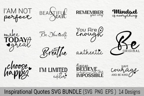 Download Boho Inspirational Quotes SVG PNG Bundle - Inspirational quotes Collection