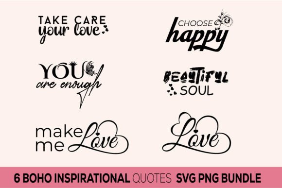 Download Boho Inspirational Quotes SVG PNG Bundle - Inspirational quotes Collection