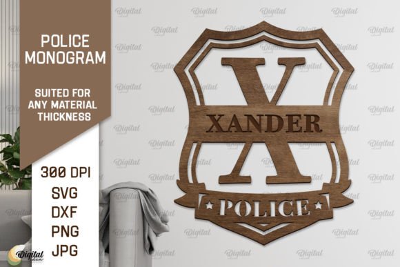Download Letter X SVG. Police Monogram Laser Cut - Monogram laser cut Collection