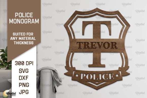 Download Letter T SVG. Police Monogram Laser Cut - Monogram laser cut Collection