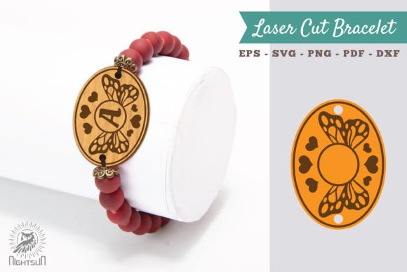 Download Butterfly Monogram Laser Cut Bracelet - Monogram laser cut Collection