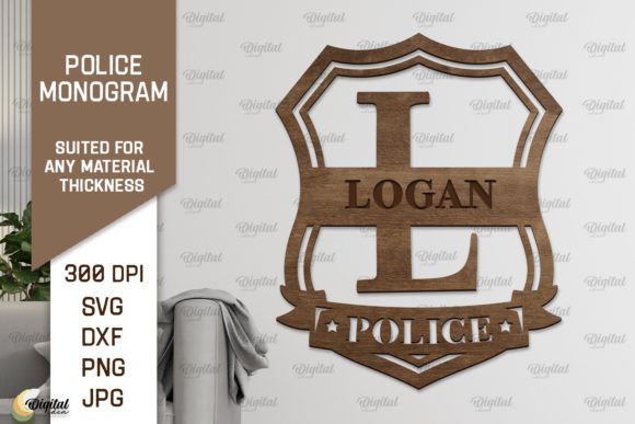 Download Letter L SVG. Police Monogram Laser Cut - Monogram laser cut Collection