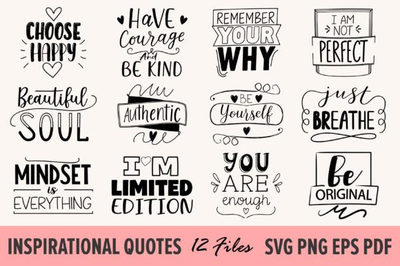 Download Boho Inspirational Quotes SVG PNG BUNDLE - Inspirational quotes Collection