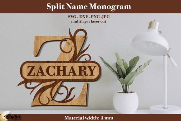 Download Split Name Z Monogram Laser Cut - Monogram laser cut Collection