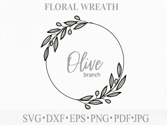 Download Olives Leaves Floral Circle Frame Svg - Circle frame Collection