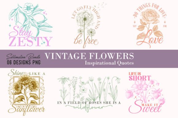 Download Vintage Flower Inspirational Quotes PNG - Inspirational quotes Collection