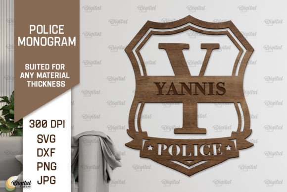 Download Letter Y SVG. Police Monogram Laser Cut - Monogram laser cut Collection